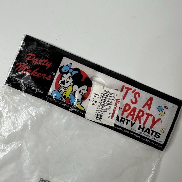 9 Vintage Disney Party Hats Mickey Minnie Goofy Junk Journal Photo Booth Prop - Picture 13 of 15